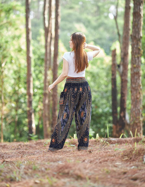 Load image into Gallery viewer, Women'S Smocked Waist Boho Flowy Yoga Harem Pants Hippie Clothes
