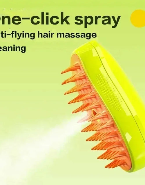 Load image into Gallery viewer, Cat Dog Steamy Brush Steam Brush Electric Sprayer for Massage Pet Grooming Tool Shedding 3 in 1 Electric Sprays Massage Combs
