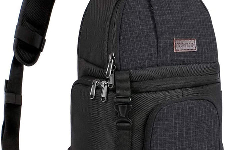 Camera Sling Bag, Dslr/Slr/Mirrorless Camera Case Shockproof Photography Camera Backpack with Tripod Holder & Removable Modular Inserts Compatible with Canon/Nikon/Sony/Fuji, Black