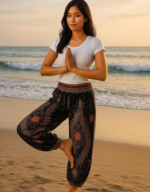 Load image into Gallery viewer, Women'S Smocked Waist Boho Flowy Yoga Harem Pants Hippie Clothes
