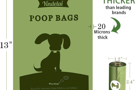 Dog Poop Bag Biodegradable Scented: Leak Proof Dog Waste Bags with 1 Dispenser, 18 Rolls Refills Poop Bags -450 Counts
