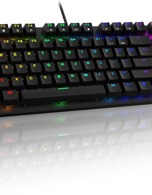 Load image into Gallery viewer, Phantom 87 Key RGB Mechanical Gaming Keyboard | Outemu Red Switch | 16.8M Color LED Lighting | 18 Pre-Set | Low Latency | N-Key Rollover | Software Customizable Keys | Wired USB Connection
