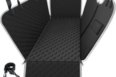 Dog Car Seat Cover for Back Seat, 2026 Upgraded 600D Heavy Duty Waterproof & Scratch-Resistant Dog Hammock for Car, Back Seat Pet Cover for Dogs with Sedan, Trucks and Suvs, Standard, Black