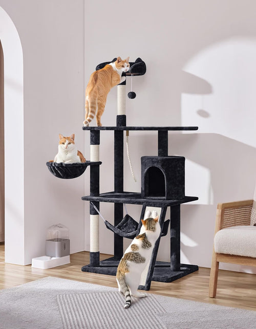 Load image into Gallery viewer, 63.5In Multi-Level Cat Tree Tower Condo with Scratching Posts, Platform &amp; Hammock, Cat Activity Center Play Furniture for Kittens, Cats &amp; Pets
