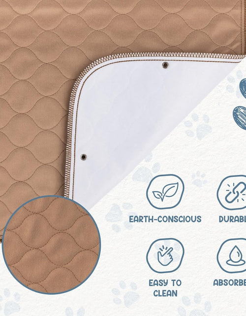 Load image into Gallery viewer, Reusable Dog Pee Pads - Dogs Waterproof Training Pads - Washable &amp; Sanitary - Rounded Corners - Laminated, Lightweight, Durable - Pet Essentials Puppy Training, Whelping - 60" X 60"
