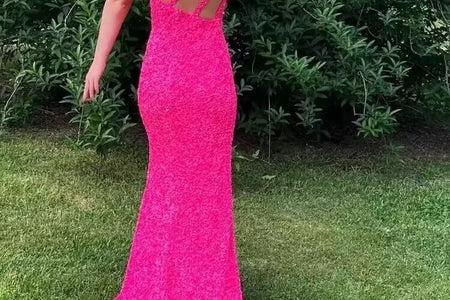One Shoulder Sequin Prom Dresses High Slit Wedding Dresses for Women Formal Evening Dresses 2022