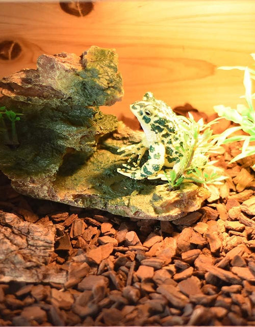 Load image into Gallery viewer, Reptile Small Hide, Turtles Hide Cage, Artificial Plant Rock, Humidified Habitat Decoration (Red Soil)
