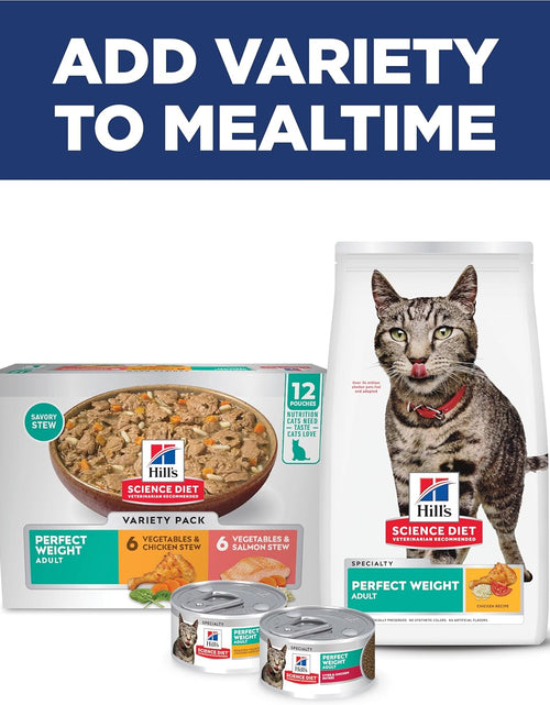 Load image into Gallery viewer, Dry Cat Food, Adult, Perfect Weight for Healthy Weight &amp; Weight Management, Chicken Recipe, 3 Lb. Bag
