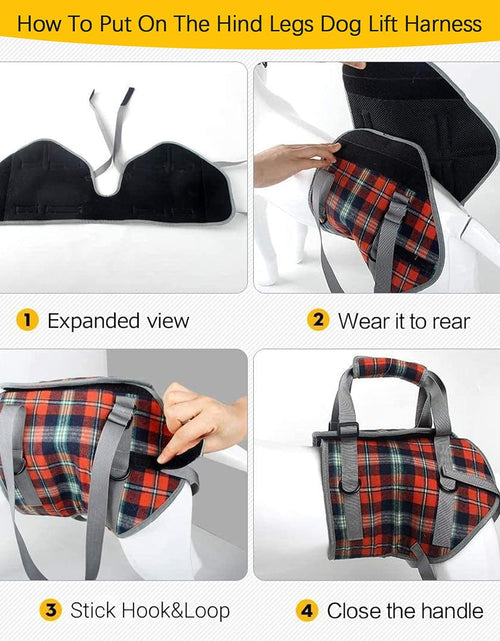 Load image into Gallery viewer, Dog Lift Harness, Grid Pet Rear Support Aid Veterinarian Approved Sling for Old K9 Help with Poor Stability, Back Leg Hip Disabled Joint Injury Elderly Arthritis ACL Rehabilitation Rehab
