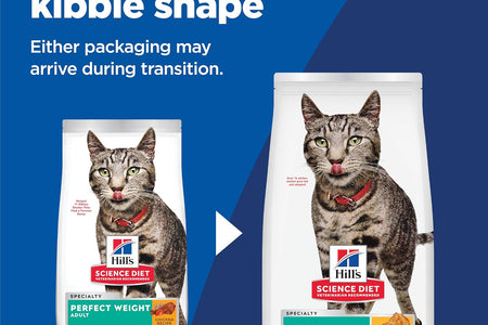 Dry Cat Food, Adult, Perfect Weight for Healthy Weight & Weight Management, Chicken Recipe, 3 Lb. Bag