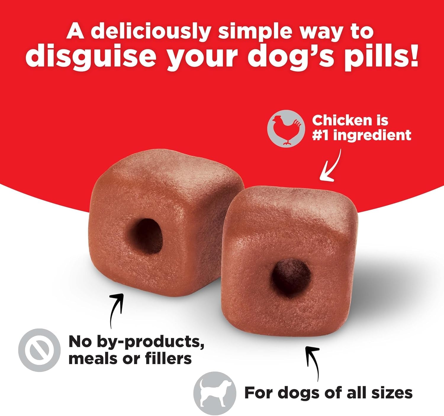 Pill Pouches Dog Treats, Real Chicken Flavor, 6 Ounce (Pack of 5)