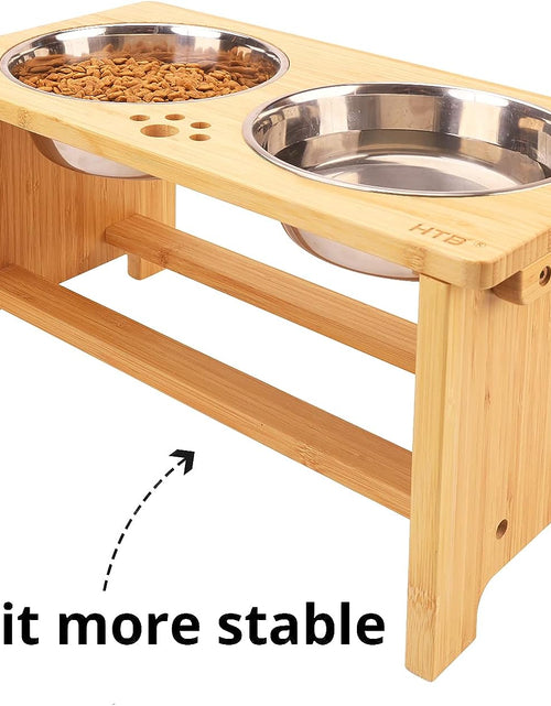 Load image into Gallery viewer, Elevated Dog Bowls,Raised Dog Bowl Stand with 2 Stainless Steel Bowls,Elevated Raised Dog Bowls for Large Medium Small Sized Dogs
