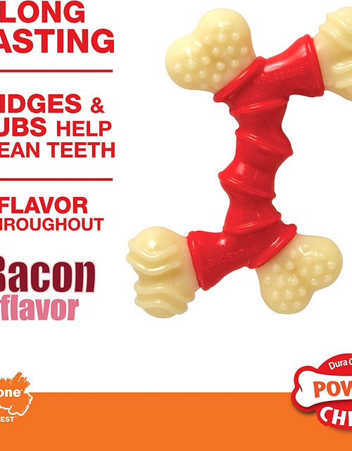 Load image into Gallery viewer, Double Bone Power Chew Toy for Dogs, Dog Toys for Aggressive Chewers, Bacon Flavor, X-Large - 50+ Lbs, 1 Count
