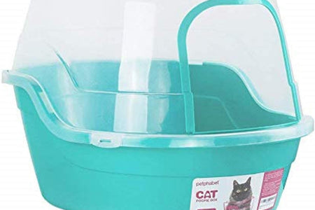 Jumbo Hooded Cat Litter Box, Extra Large, Teal