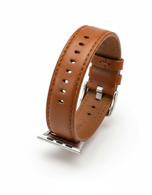Load image into Gallery viewer, Top Grain Leather Apple Watch Band 42mm 45mm - Compatible with Series 1 2 3 4 5 6 7 SE Sport Edition
