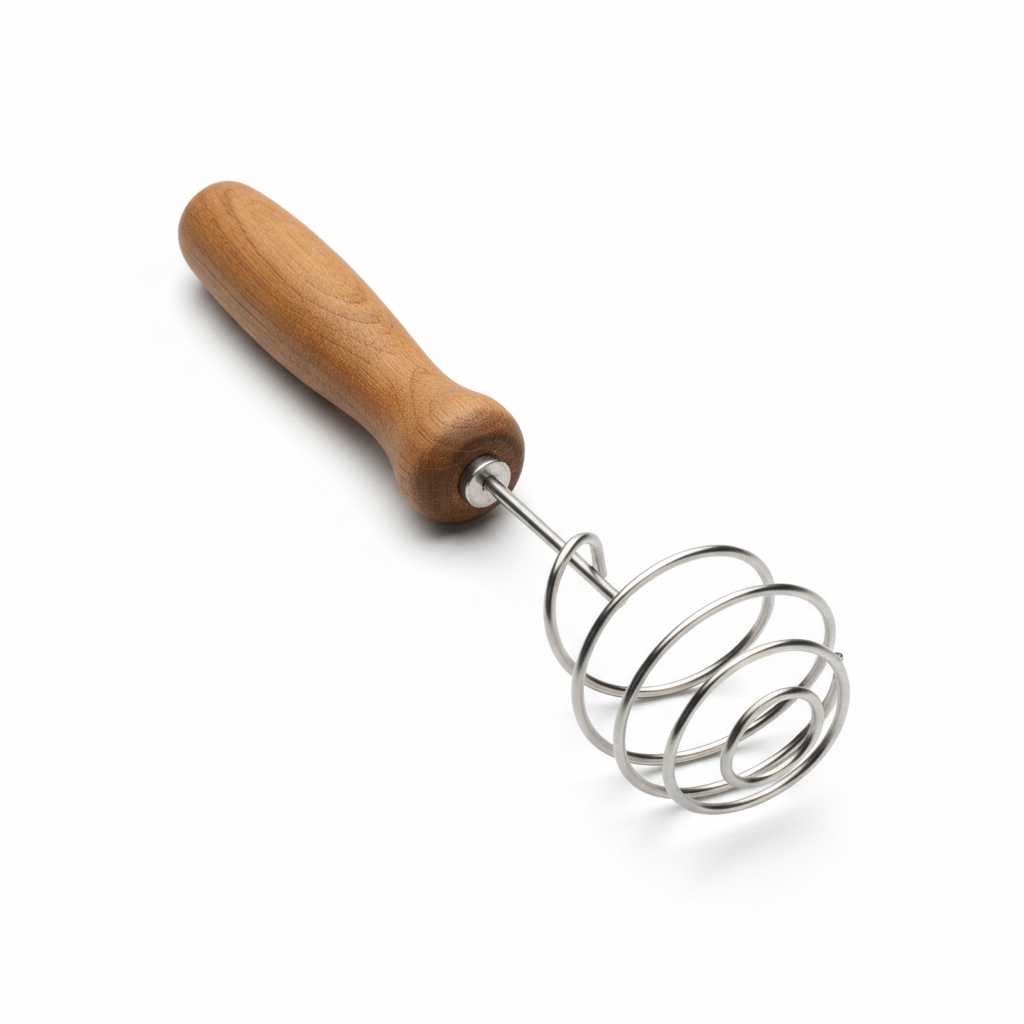 Baker's Best Danish Dough Whisk – Dutch-Style Stainless Steel Hand Mixer