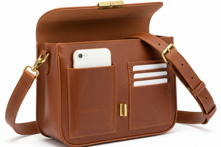 Elegance On-the-Go – Luxe PU Leather Crossbody Shoulder Bag with Phone & Card Organizer
